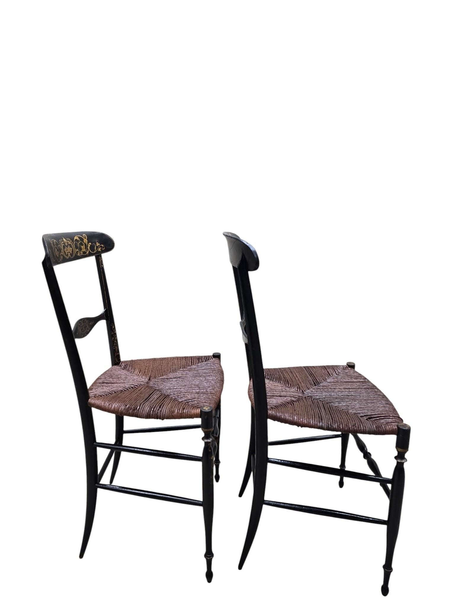 Antique Italian Side Chairs by Fratelli Levaggi and Giuseppe Gaetano Descalzi - Pair - 6