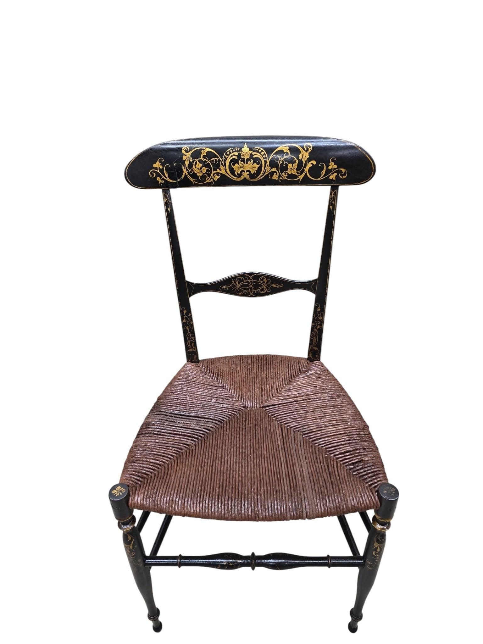 Antique Italian Side Chairs by Fratelli Levaggi and Giuseppe Gaetano Descalzi - Pair - 8