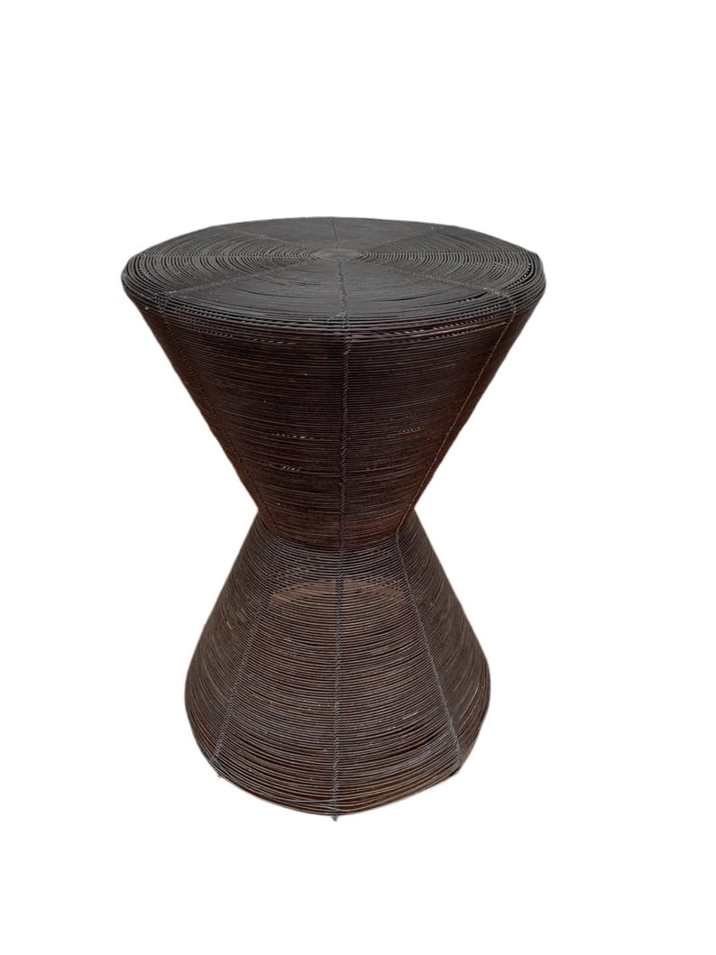 Vintage Iron Wire Hourglass Side Table Indoor/Outdoor (1 of 5)