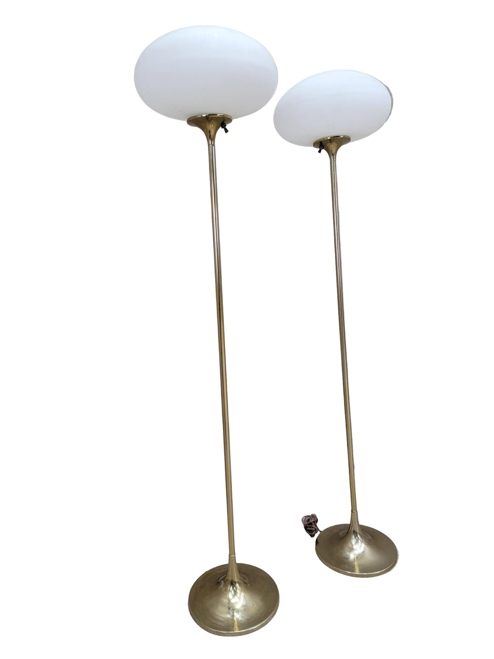 MCM Torchiere Floor Lamps, Attributed to Laurel - Pair - 3