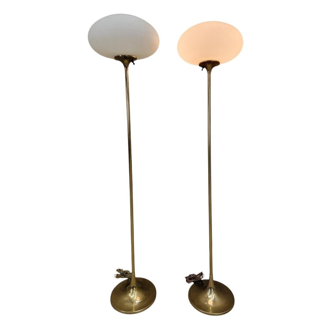 MCM Torchiere Floor Lamps, Attributed to Laurel - Pair - 5
