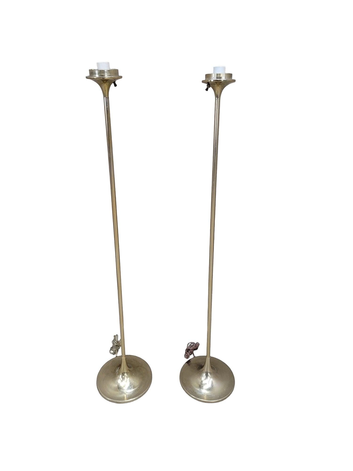 MCM Torchiere Floor Lamps, Attributed to Laurel - Pair - 8