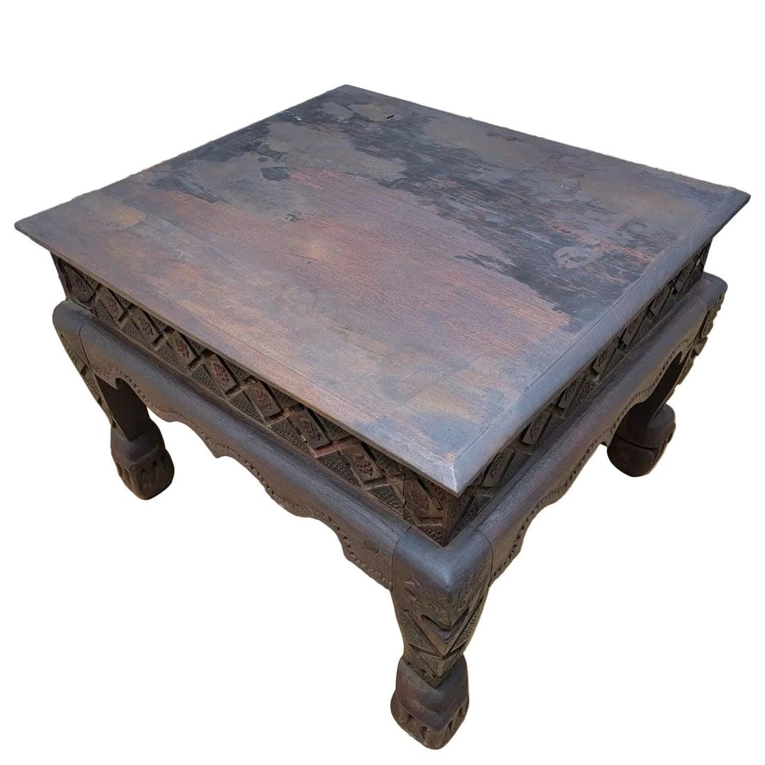 Antique East Indian Teak Side Table - 4