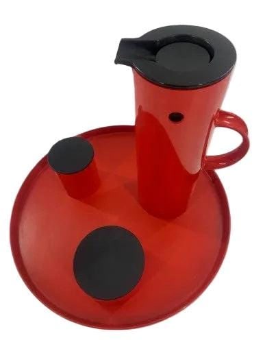 Space Age Danish Coffee Set with Tray by Erik Magnussen for Stelton - 4