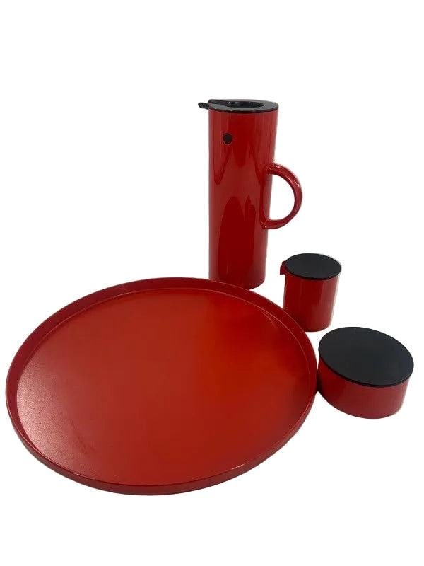 Space Age Danish Coffee Set with Tray by Erik Magnussen for Stelton - 5