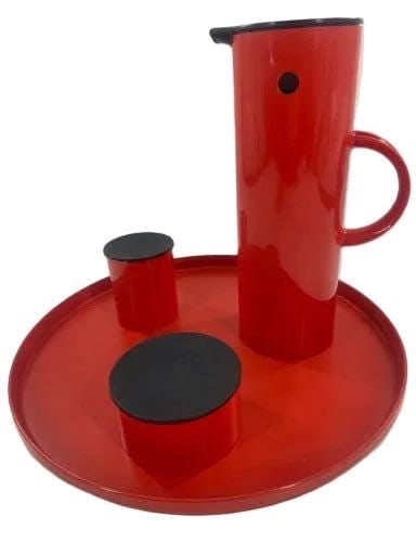 Space Age Danish Coffee Set with Tray by Erik Magnussen for Stelton - 6