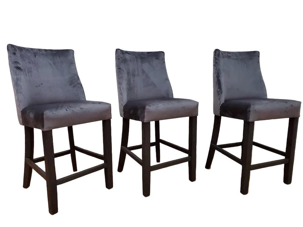 Restoration Hardware Barrel Back Stools Newly Reupholstered - Set of 3 - 3