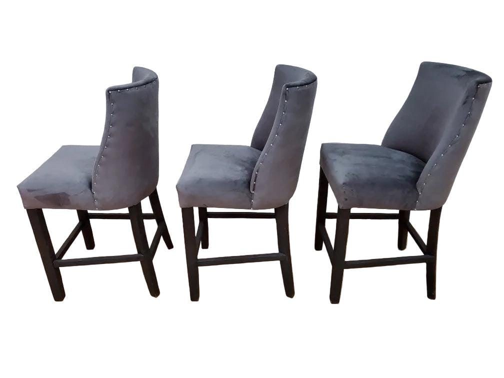 Restoration Hardware Barrel Back Stools Newly Reupholstered - Set of 3 - 6