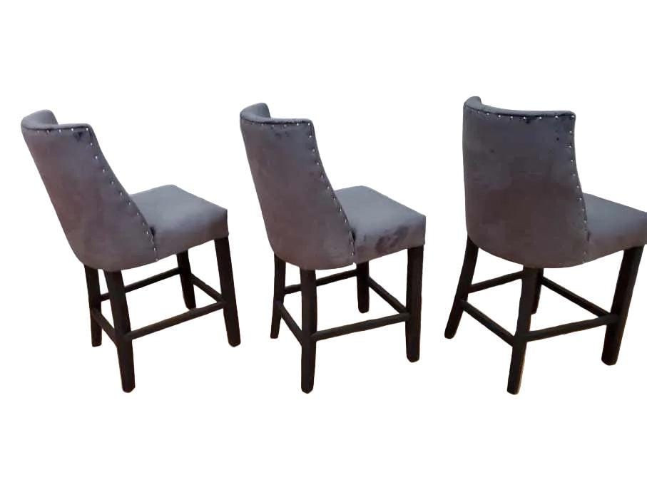 Restoration Hardware Barrel Back Stools Newly Reupholstered - Set of 3 - 7