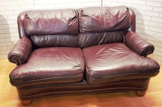 Hancock & Moore Austin Loveseat and Armchair in "Oxblood" Leather - 2 Piece Set - 4