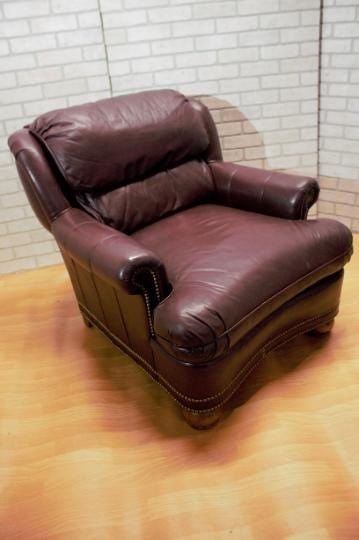 Hancock & Moore Austin Loveseat and Armchair in "Oxblood" Leather - 2 Piece Set - 8