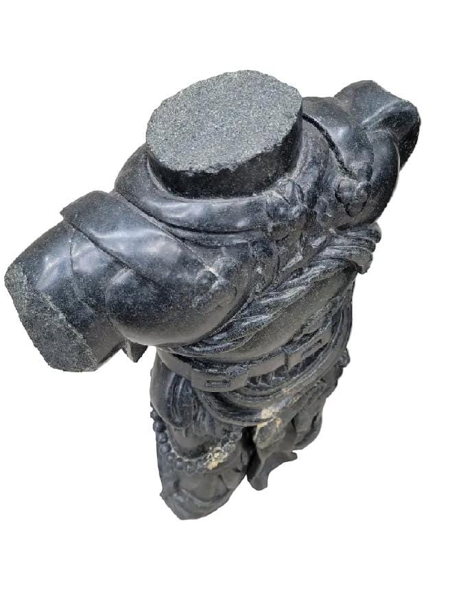 Antique Monumental Black Marble Roman Emperor Bust - Set of 2 - 6