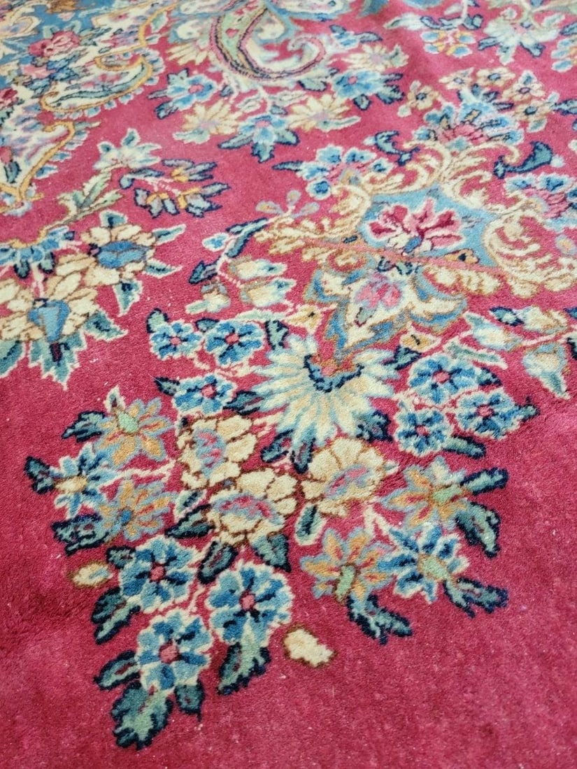 Antique Hand Woven Persian Kerman Rug - 3
