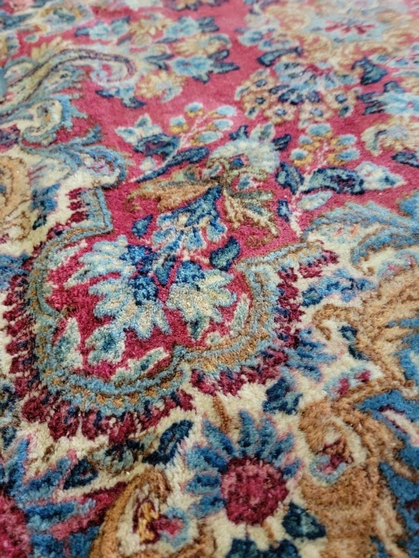 Antique Hand Woven Persian Kerman Rug - 6