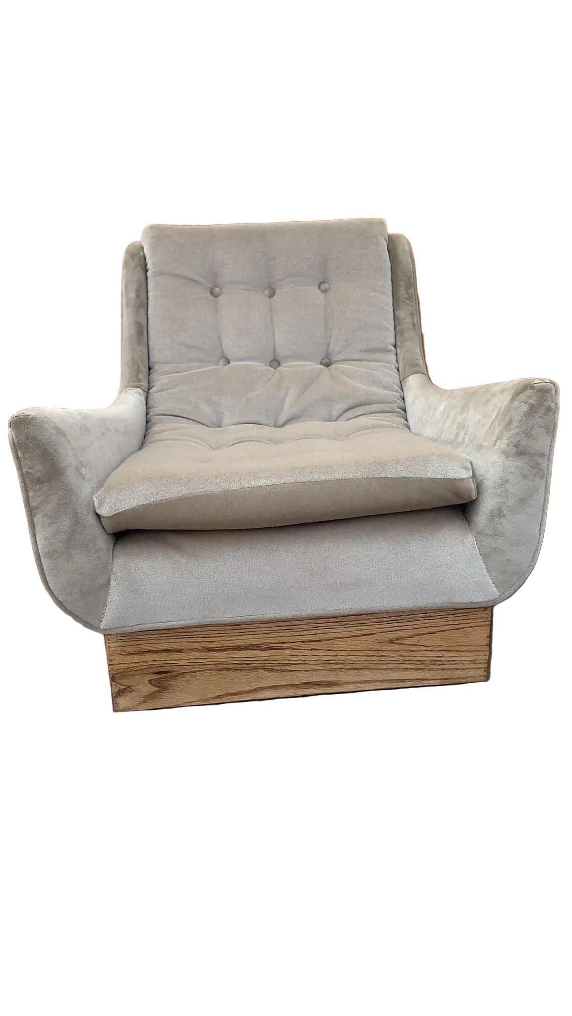MCM Milo Baughman Style Lounge Chairs in Mohair - Pair - 3