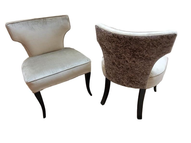 MCM T Back Side Chairs Newly Reupholstered - Pair (1 of 8)