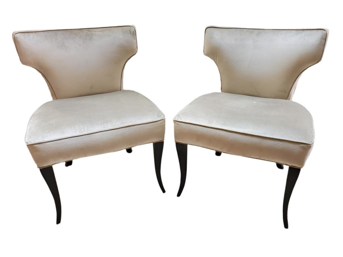 MCM T Back Side Chairs Newly Reupholstered - Pair - 3