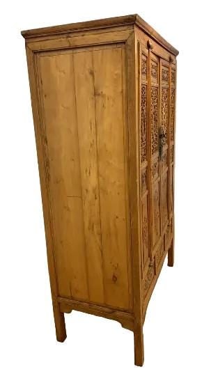 Vintage Chinese Pierced Screen Scholars Cabinet - 4