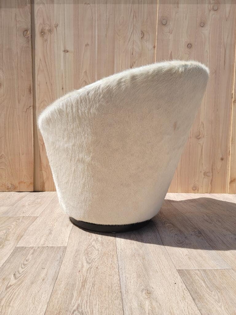 Mid Century Modern Vladimir Kagan Style Asymmetrical Swivel Lounge - 6