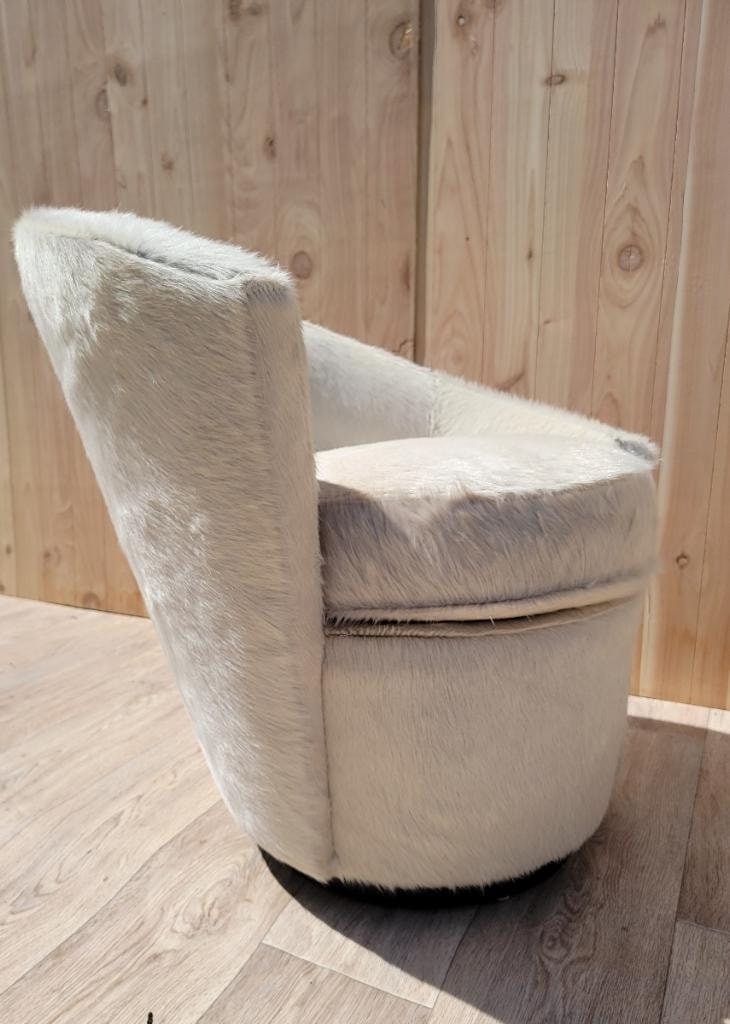 Mid Century Modern Vladimir Kagan Style Asymmetrical Swivel Lounge - 7