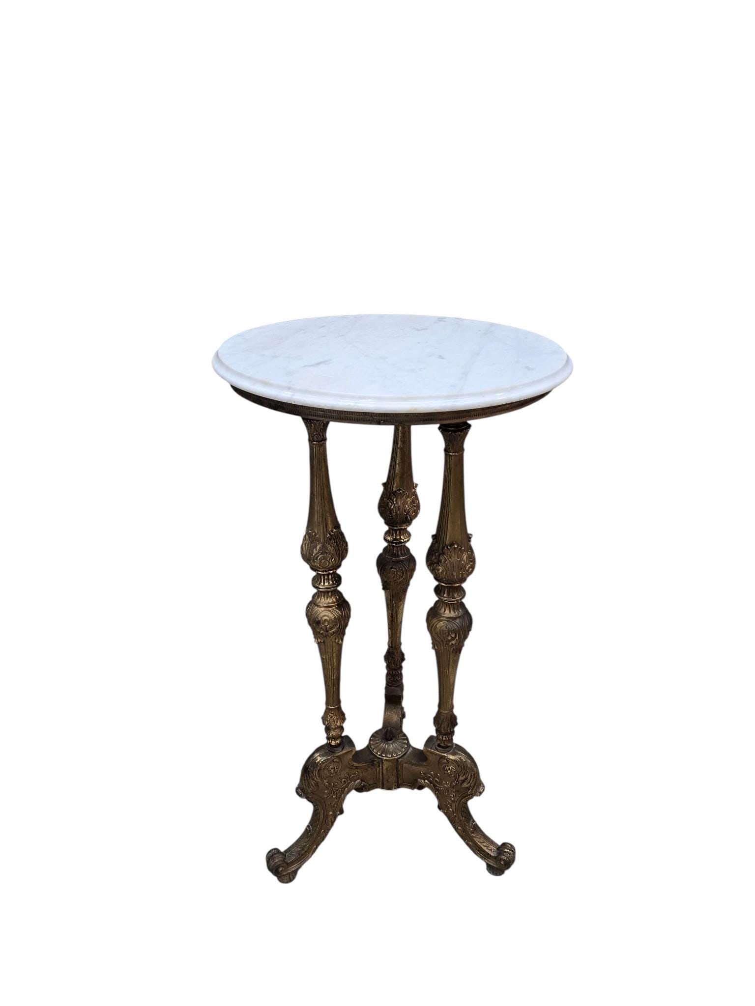 Antique Louis XVI Style Pedestal Side Table - 2