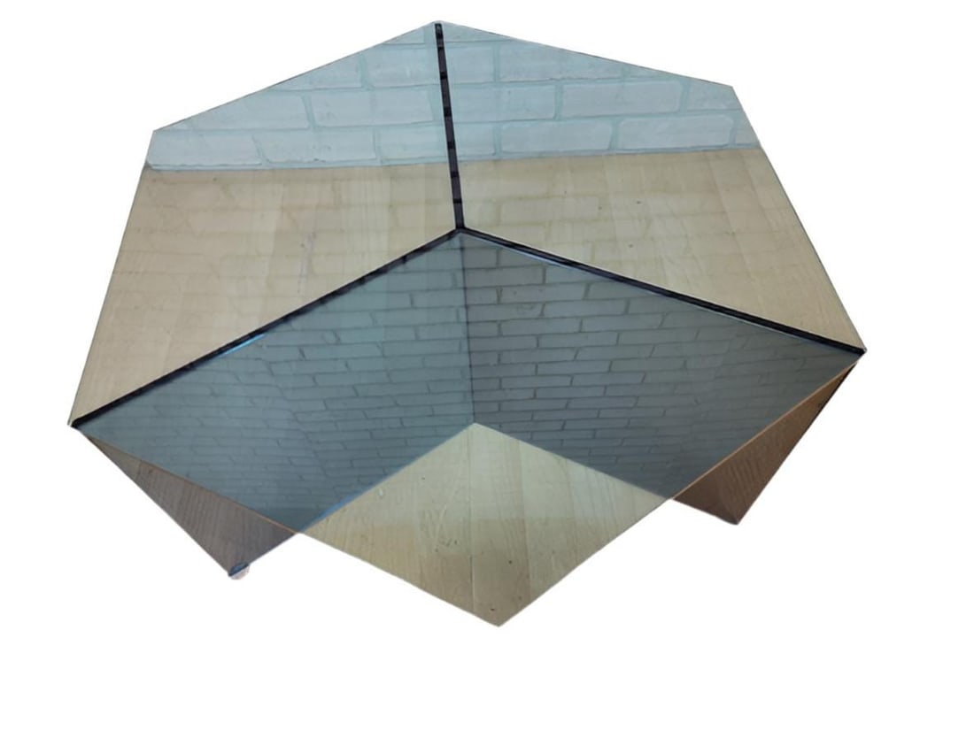 Modern Danish Hexagon Glass Coffee Table by Friends and Founders - 4