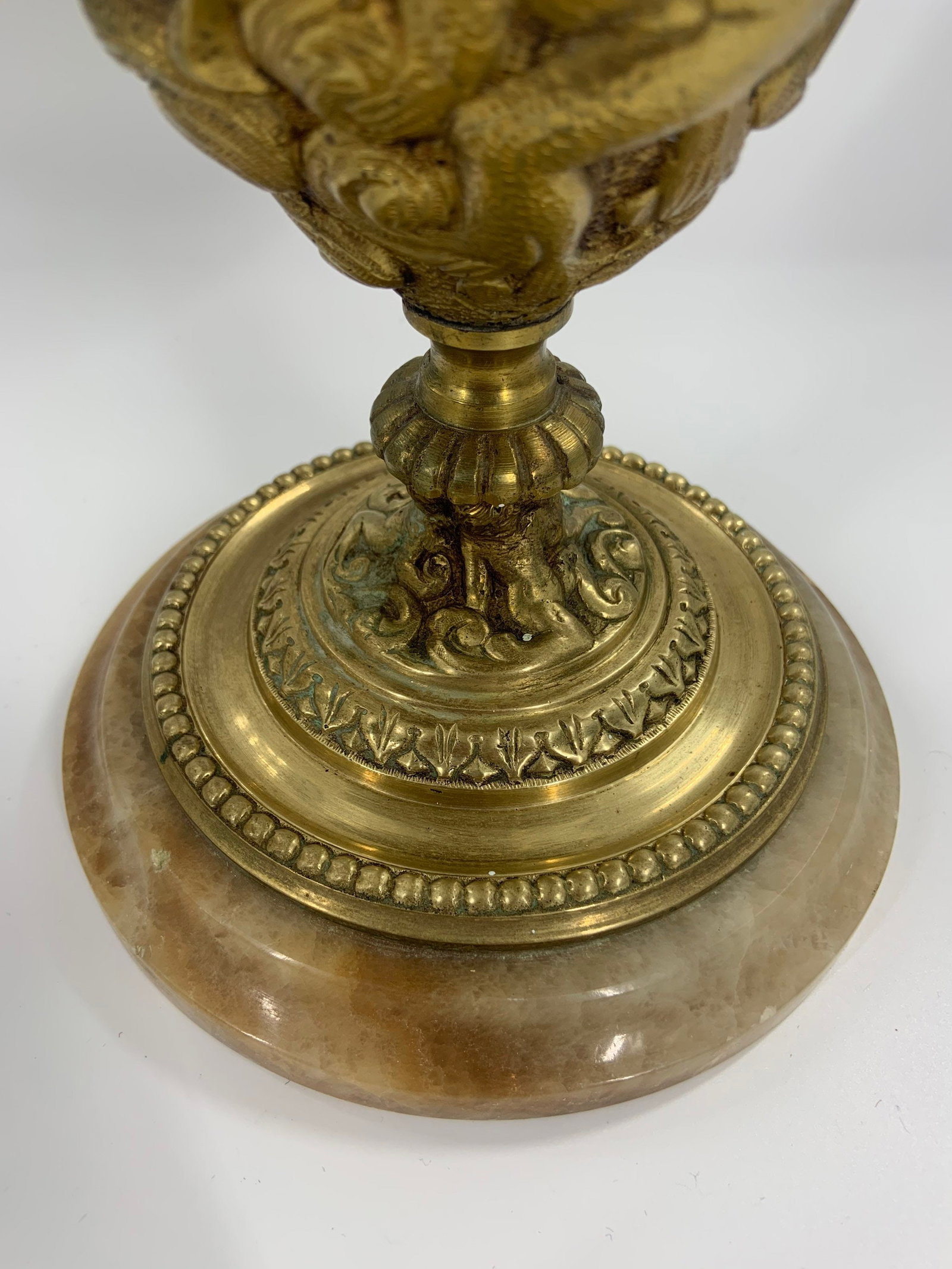 Antique French Renaissance Revival Figural Ormolu Ewers - Pair - 8