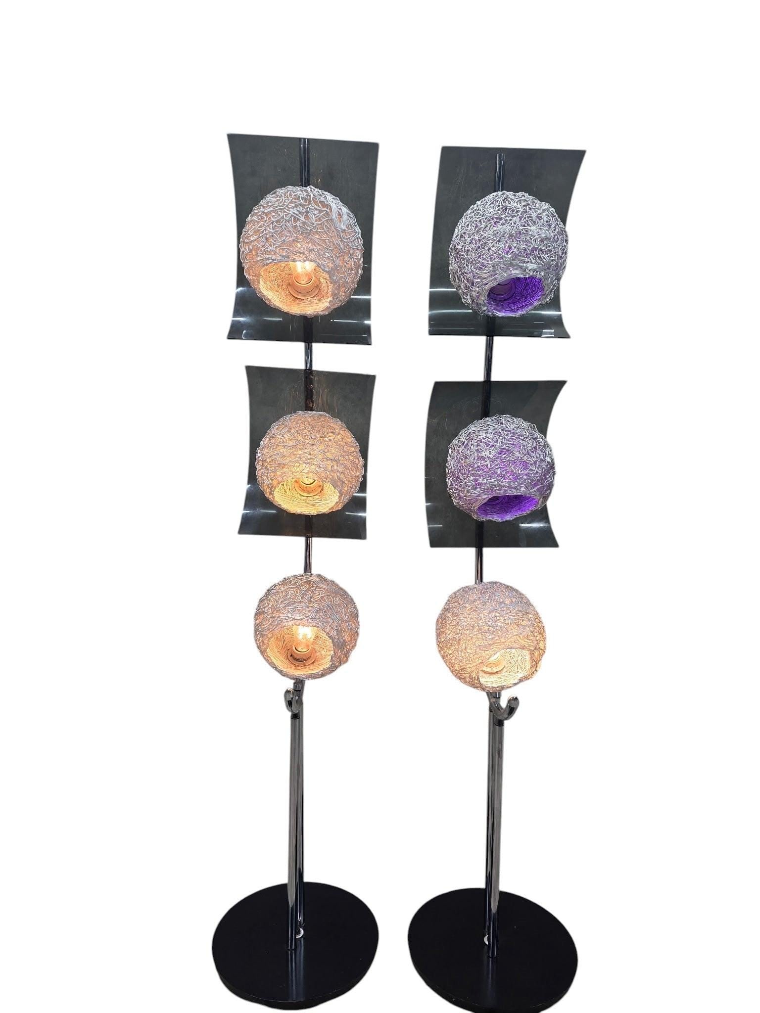 MCM Spaghetti Shades Lamps - Pair - 3