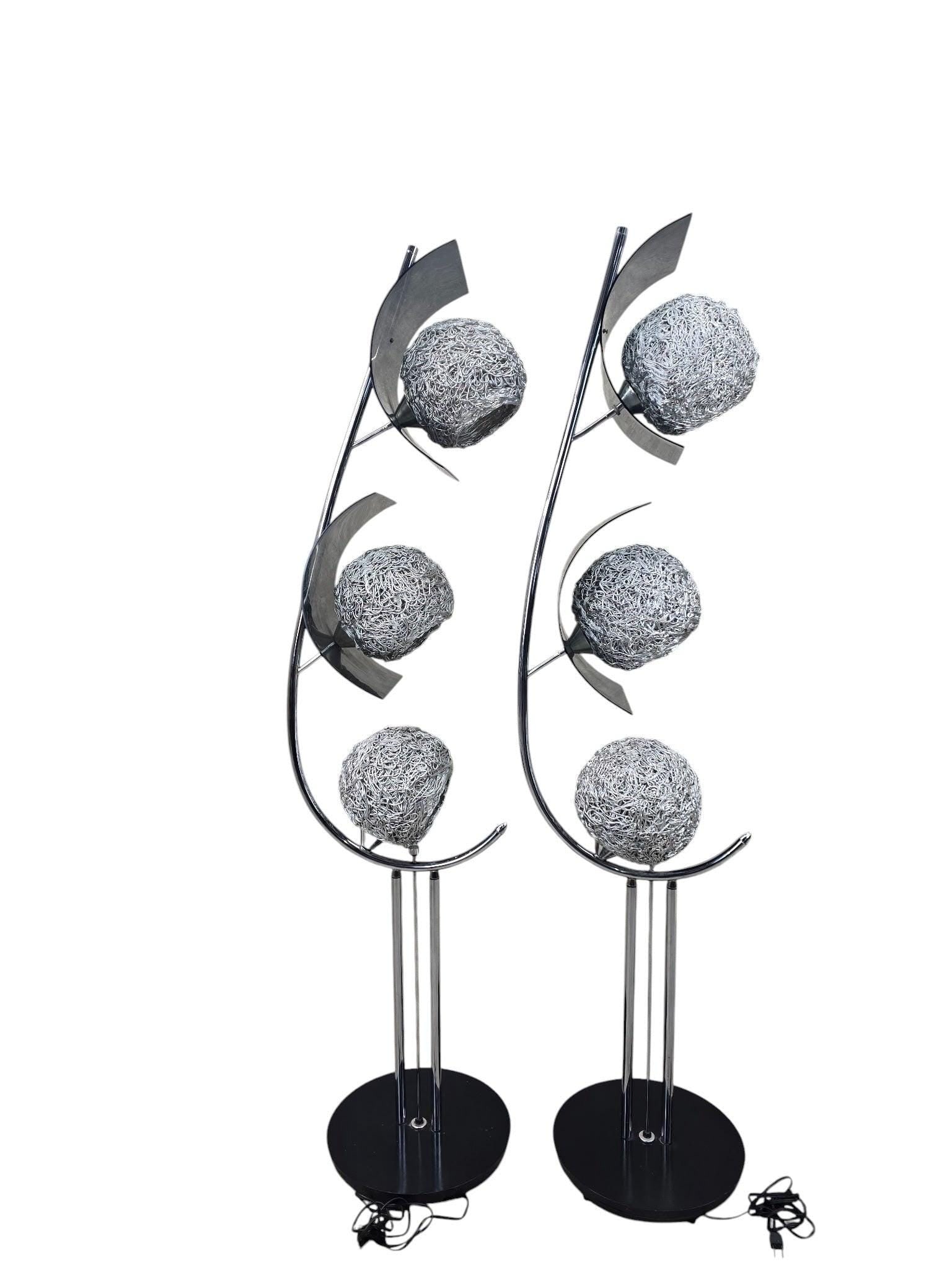 MCM Spaghetti Shades Lamps - Pair - 6