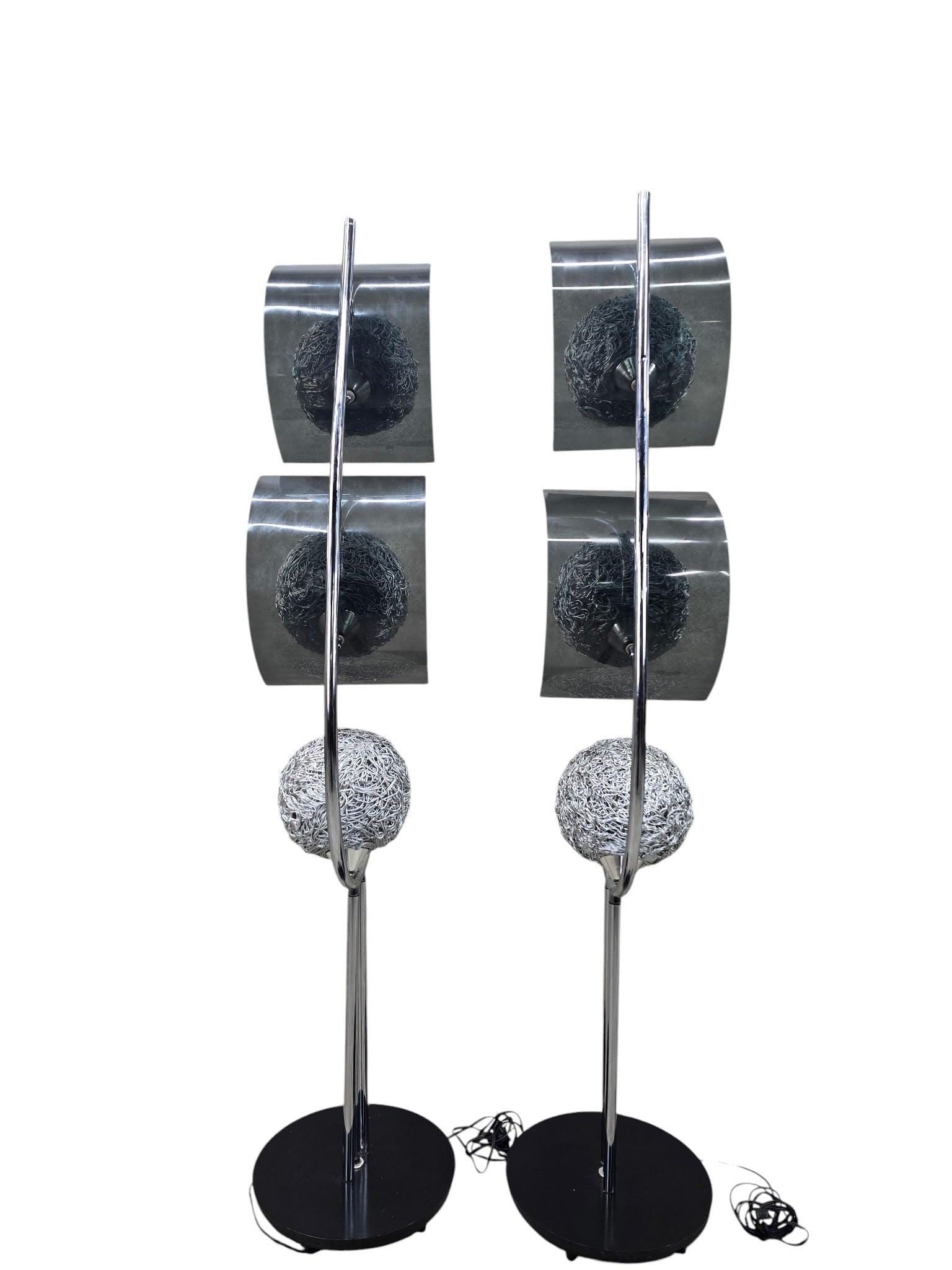 MCM Spaghetti Shades Lamps - Pair - 7