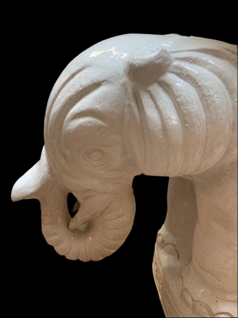 Vintage Elephant Pedestal Stand Table - 5
