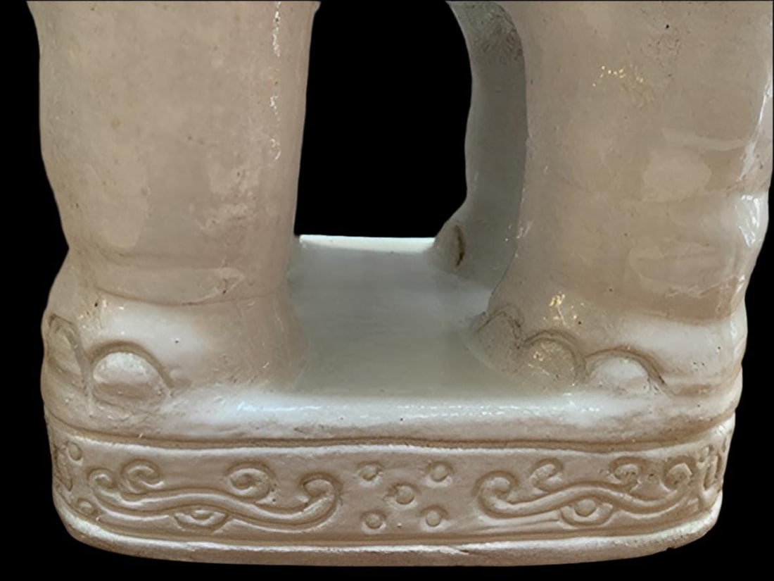 Vintage Elephant Pedestal Stand Table - 6
