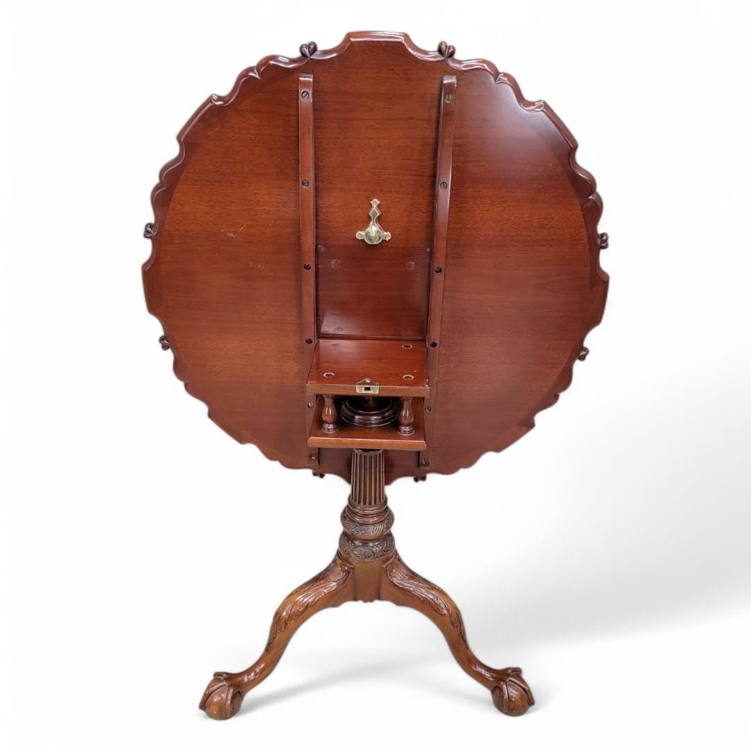 Vintage Chippendale Style Pie Crust Tilt Top Table by Kindel Furniture Co. - 8