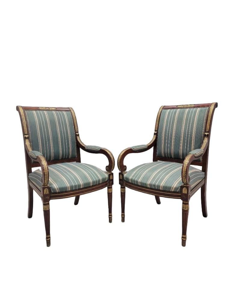 Antique French Empire Style Armchair - Pair - 2