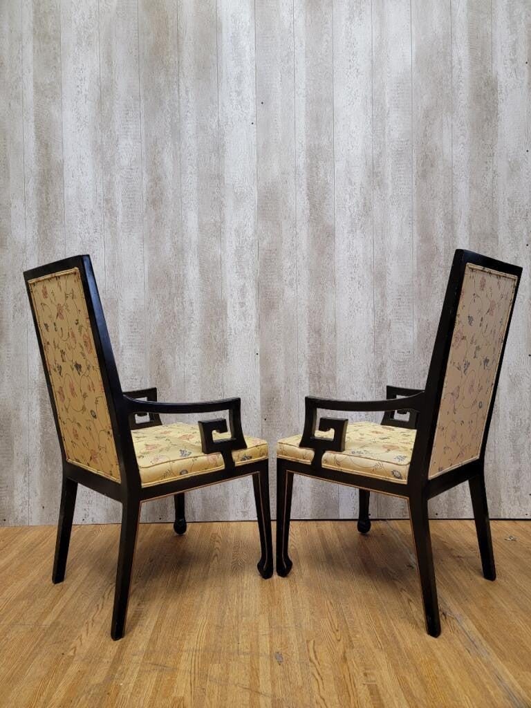 Hollywood Regency Asian Style Dining Chairs by Karges - Set of 4 - 6
