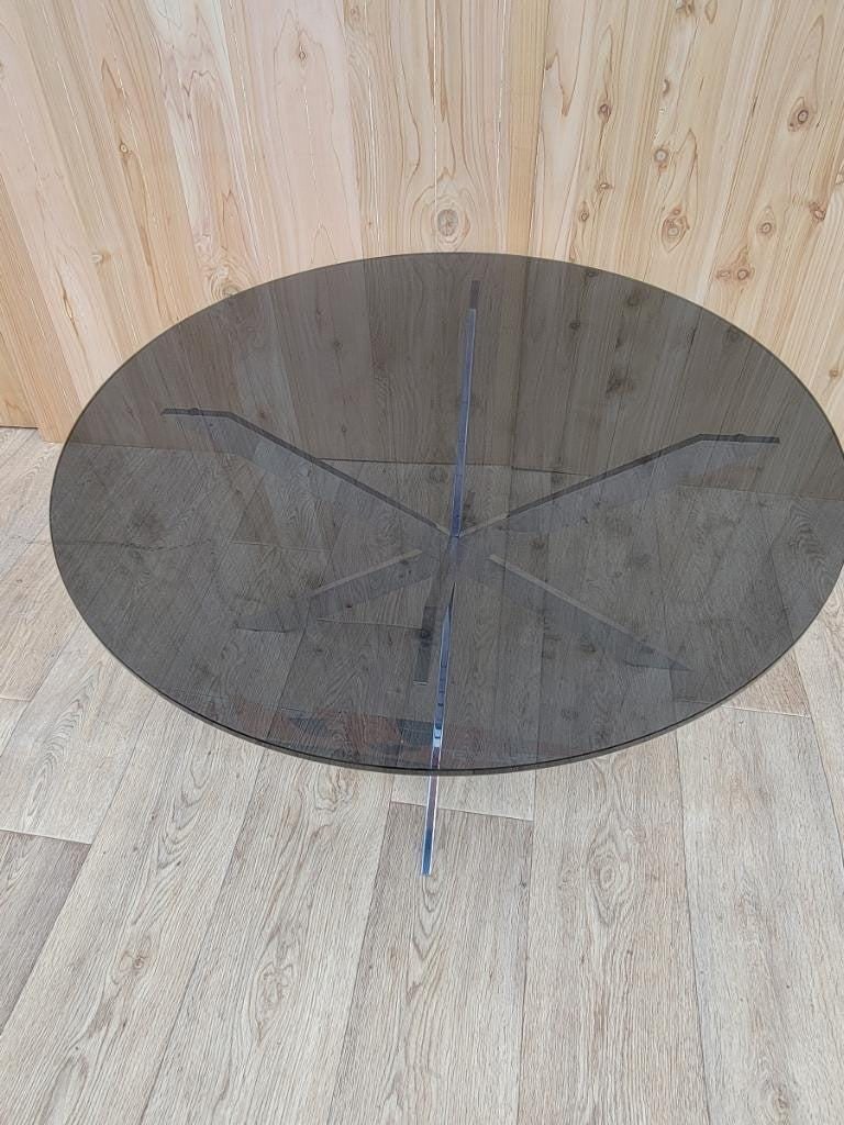Vintage Pace Collection JAX Chrome and Tinted Glass Coffee Table - 6