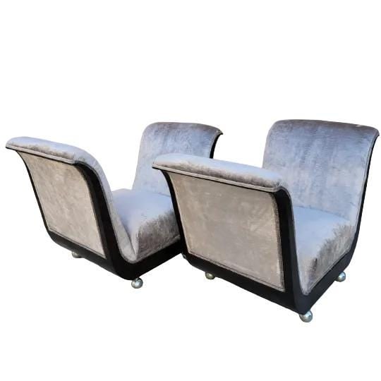 Art Deco Guglielmo Ulrich Style Scuptural Benches Newly Reupholstered - Pair - 3
