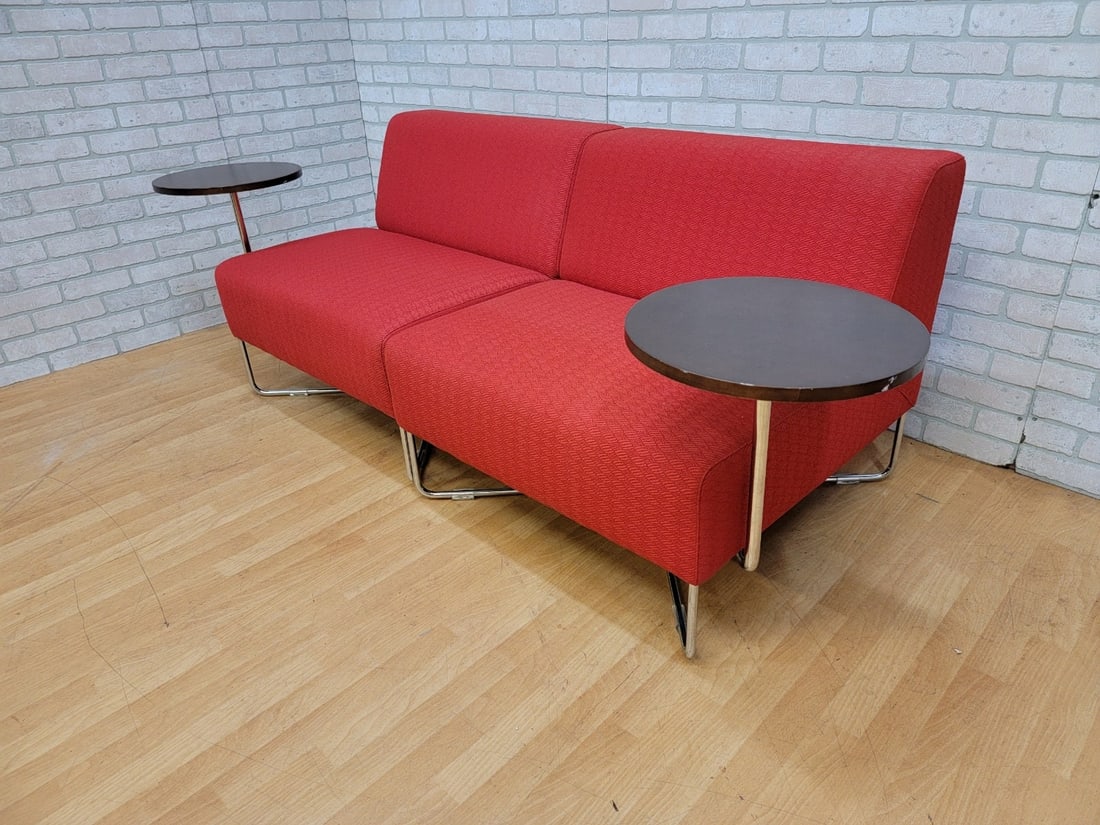 Mid Century Modern Modular Lounge with Movable Side Table by Bernhardt Designs - Set of 2 - 4