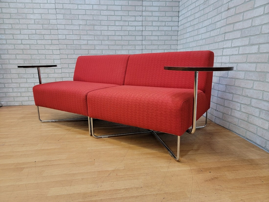 Mid Century Modern Modular Lounge with Movable Side Table by Bernhardt Designs - Set of 2 - 7