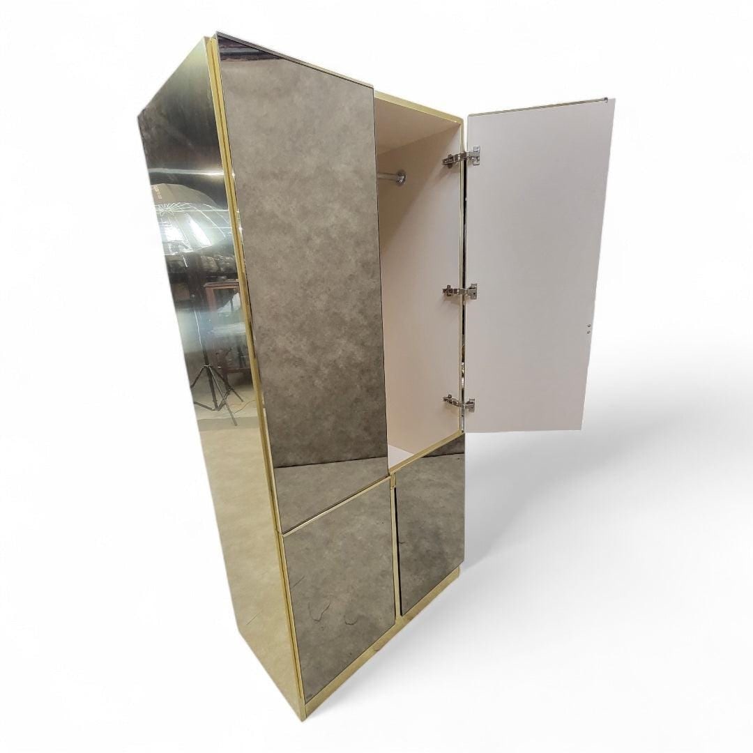 MCM Bronze Mirrored and Brass Bedroom Set by Ello - 7