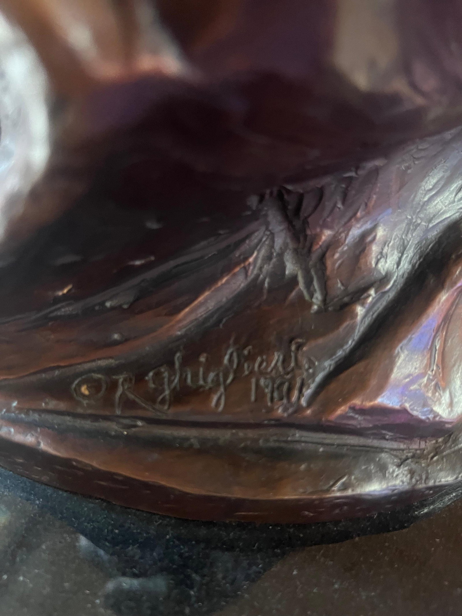 Vintage Mother and Child Bronze SculptureBy Rebecca Ghiglieri - 3