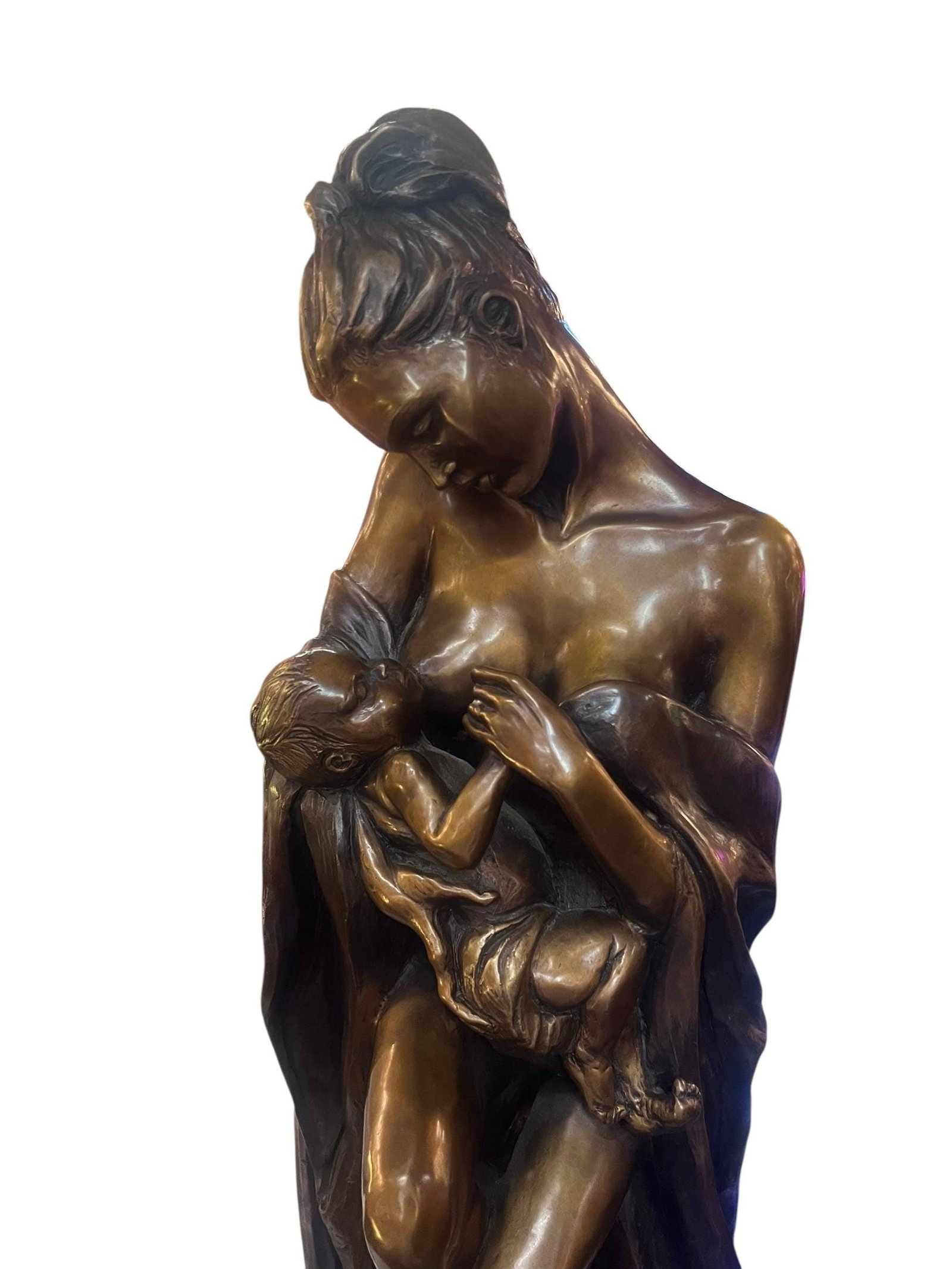 Vintage Mother and Child Bronze SculptureBy Rebecca Ghiglieri - 5