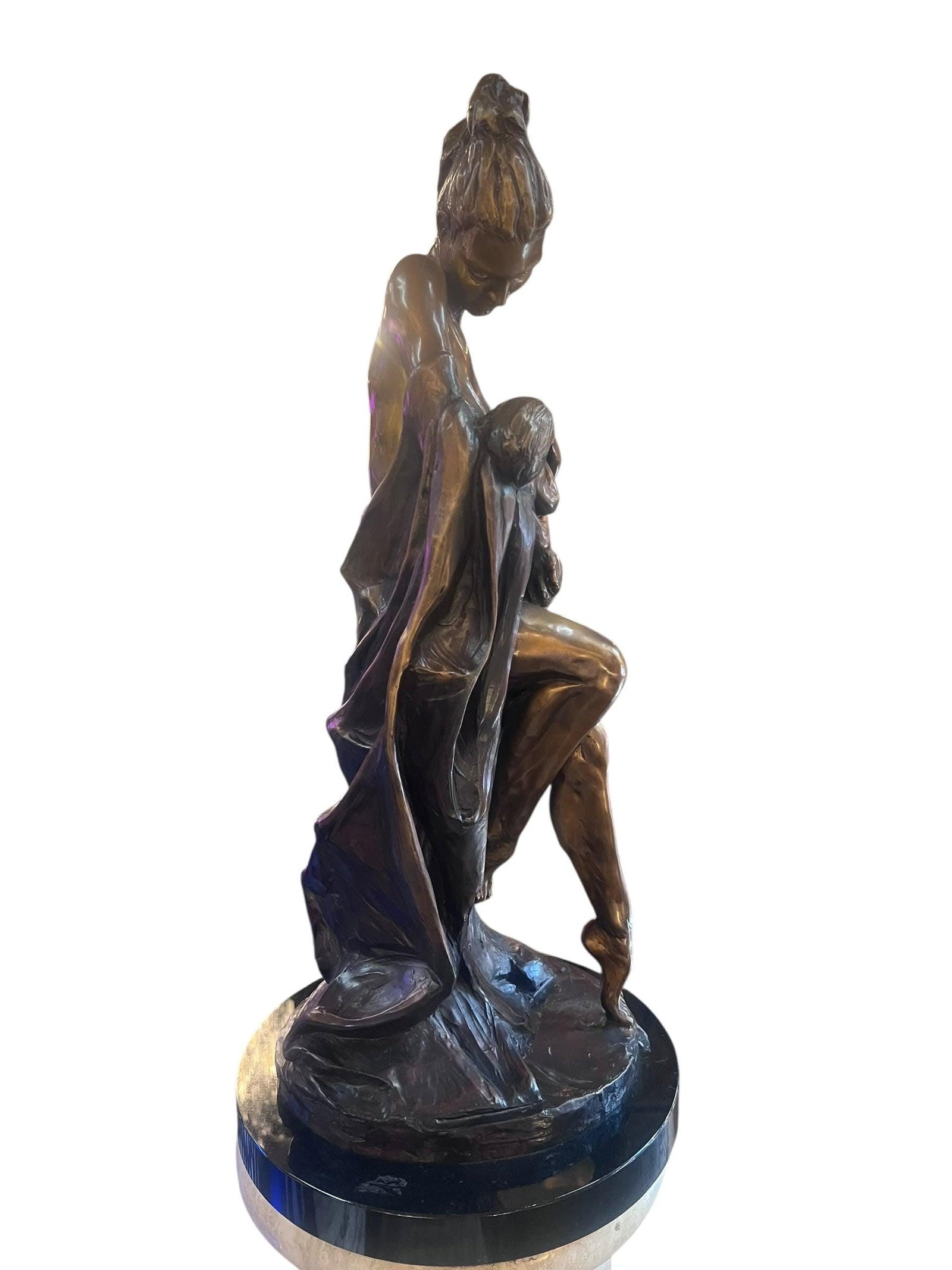 Vintage Mother and Child Bronze SculptureBy Rebecca Ghiglieri - 6