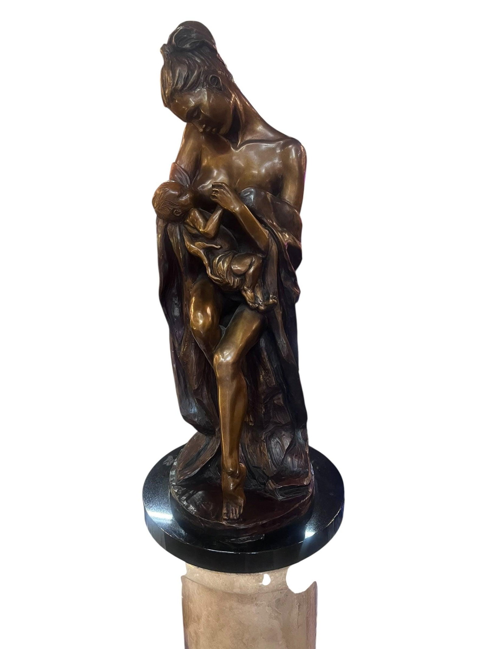Vintage Mother and Child Bronze SculptureBy Rebecca Ghiglieri - 8
