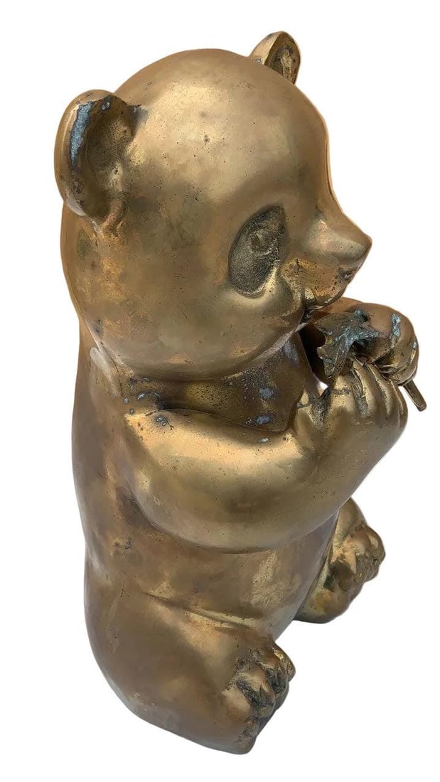 MCM Brass Panda Statue Figurine - 5
