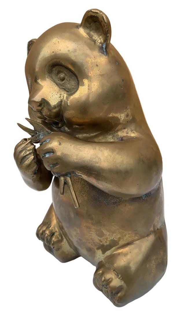 MCM Brass Panda Statue Figurine - 7