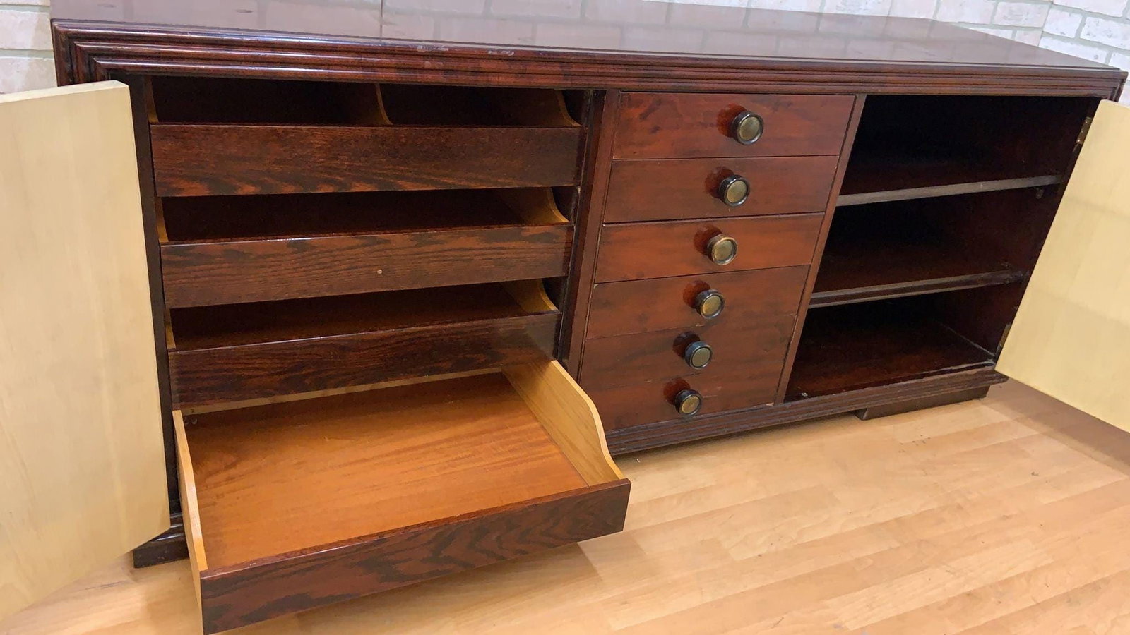 Art Deco Mahogany and Cork Sideboard by Johnson Furniture - 8