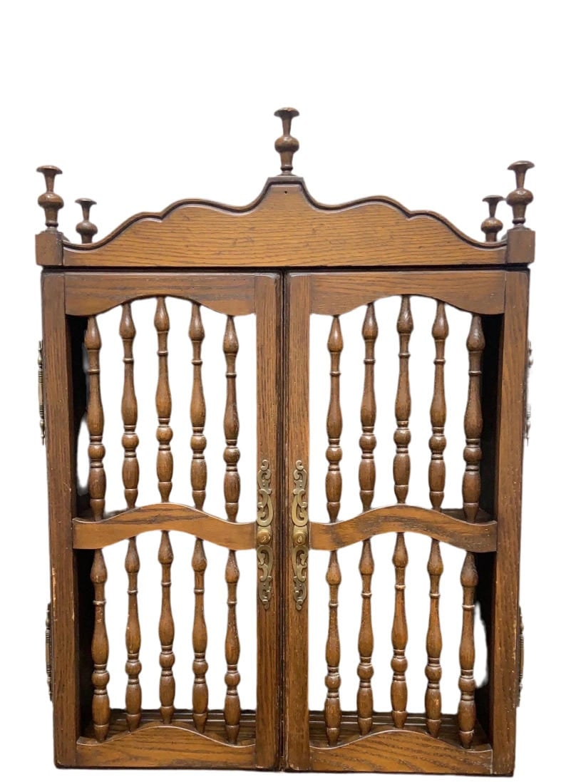 Vintage Carved Wall Hanging Shelving Unit (1 of 8)