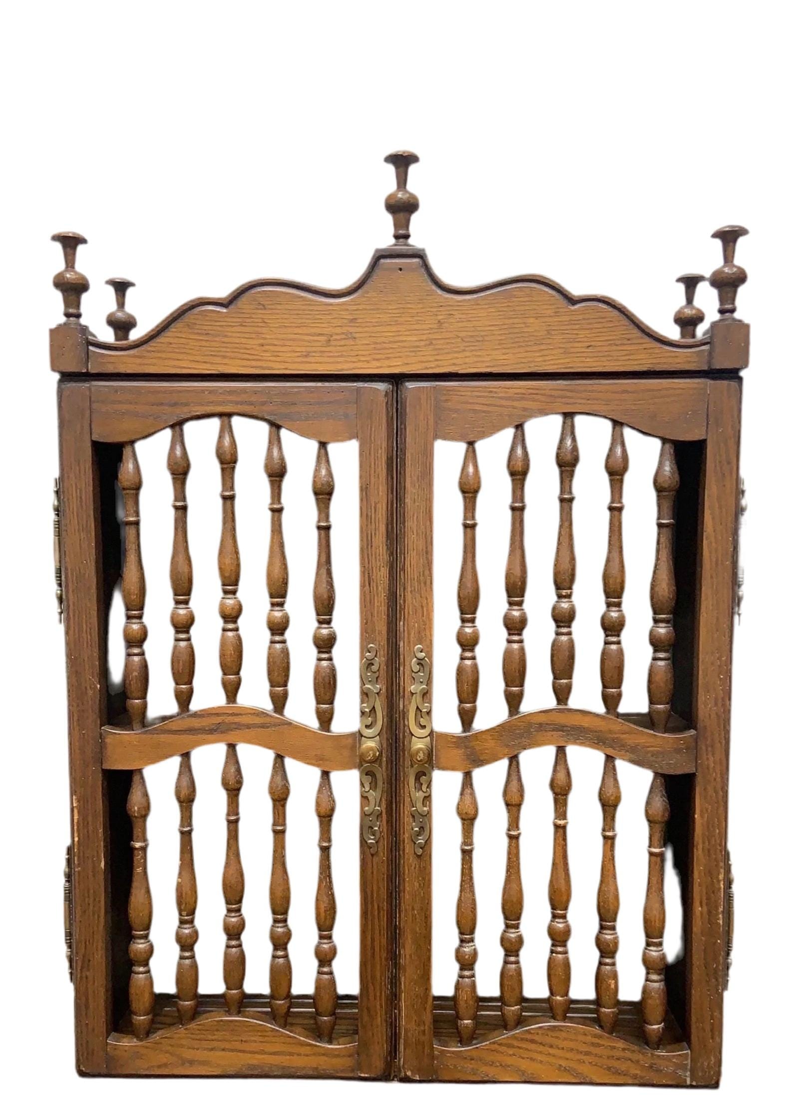 Vintage Carved Wall Hanging Shelving Unit - 2