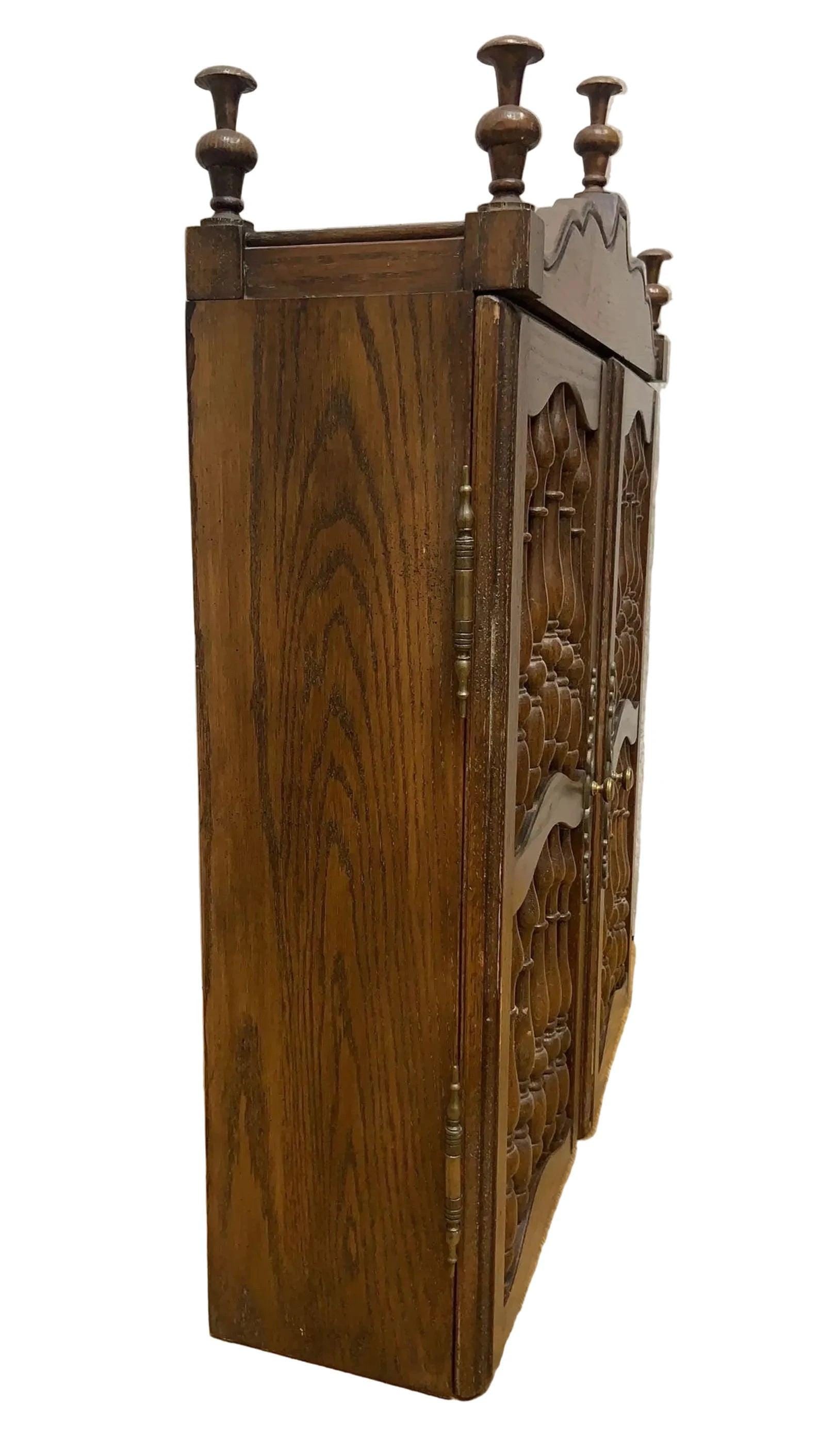 Vintage Carved Wall Hanging Shelving Unit - 3